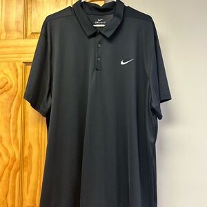 Nike Men's Dark Polo Shirt with White Logo